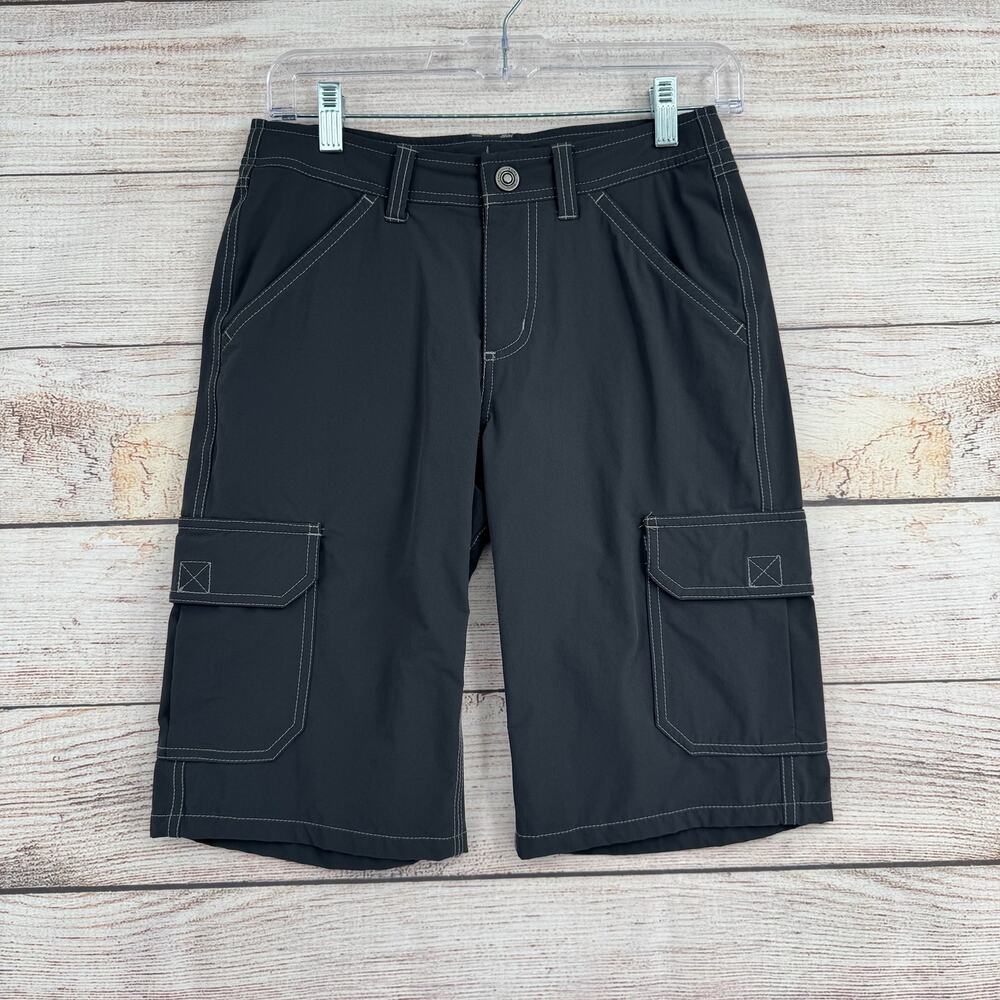 Kuhl Cargo Hiking 12" Shorts Youth Boys Large 14/16 Dark Gray Stretch Adjustable